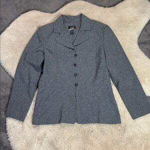 Spago Collection Blazer Jacket Gray Size 6 Y2K
